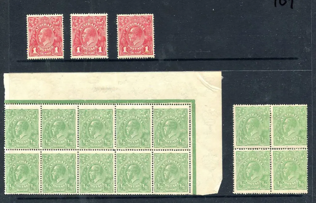1918-20 Large Multiple Watermark Perf.14 ½d green ... Image 1++