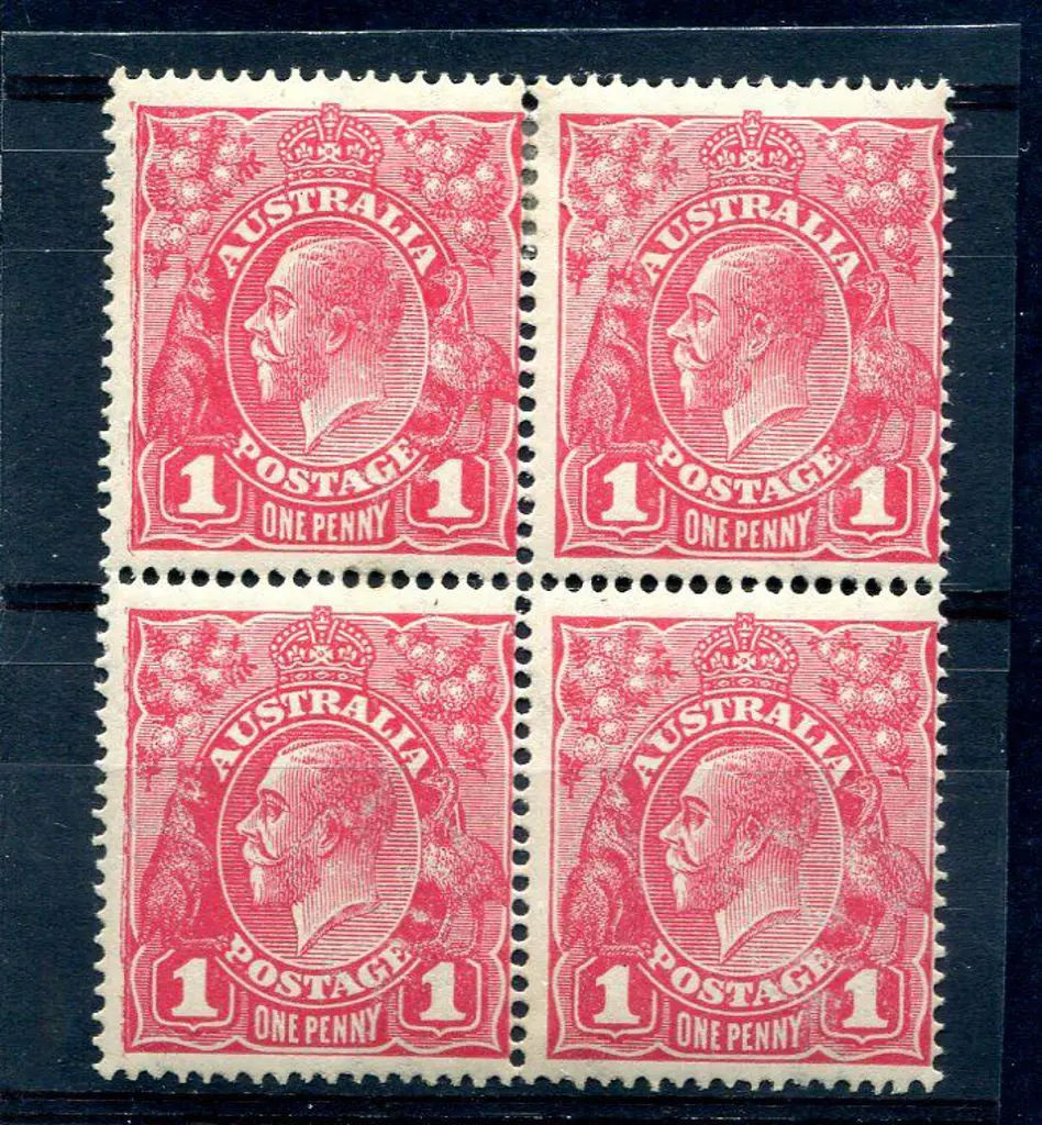 1918-20 Large Multiple Watermark Perf.14 1d ... Image 1++