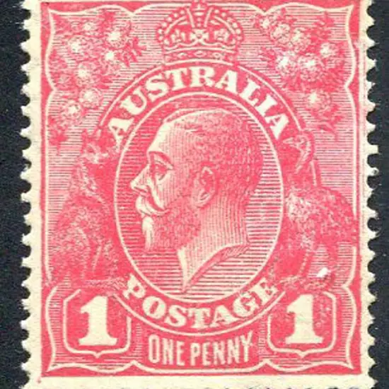1918-20 Large Multiple Watermark Perf.14 1d ...
