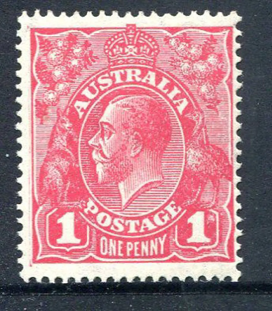 1918-20 Large Multiple Watermark Perf.14 1d ... Image 1++