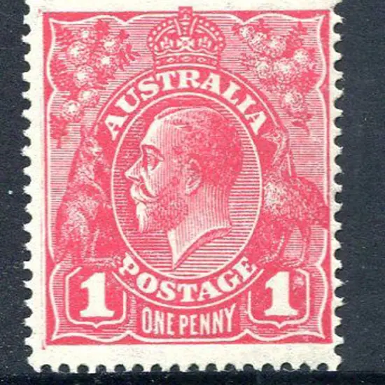 1918-20 Large Multiple Watermark Perf.14 1d ...