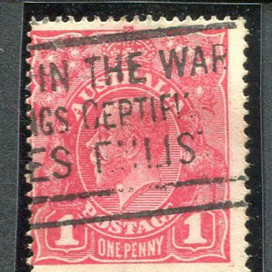 1918-20 Large Multiple Watermark Perf.14 1d ...