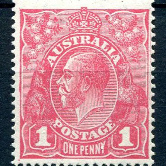 1918-20 Large Multiple Watermark Perf.14 1d ...