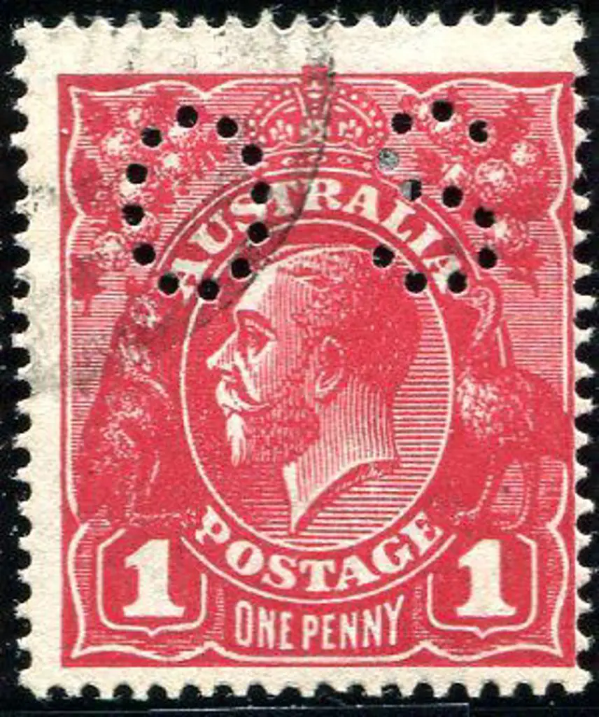 1918-20 Large Multiple Watermark Perf.14 1d deep ... Image 1++
