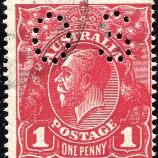 1918-20 Large Multiple Watermark Perf.14 1d deep ...