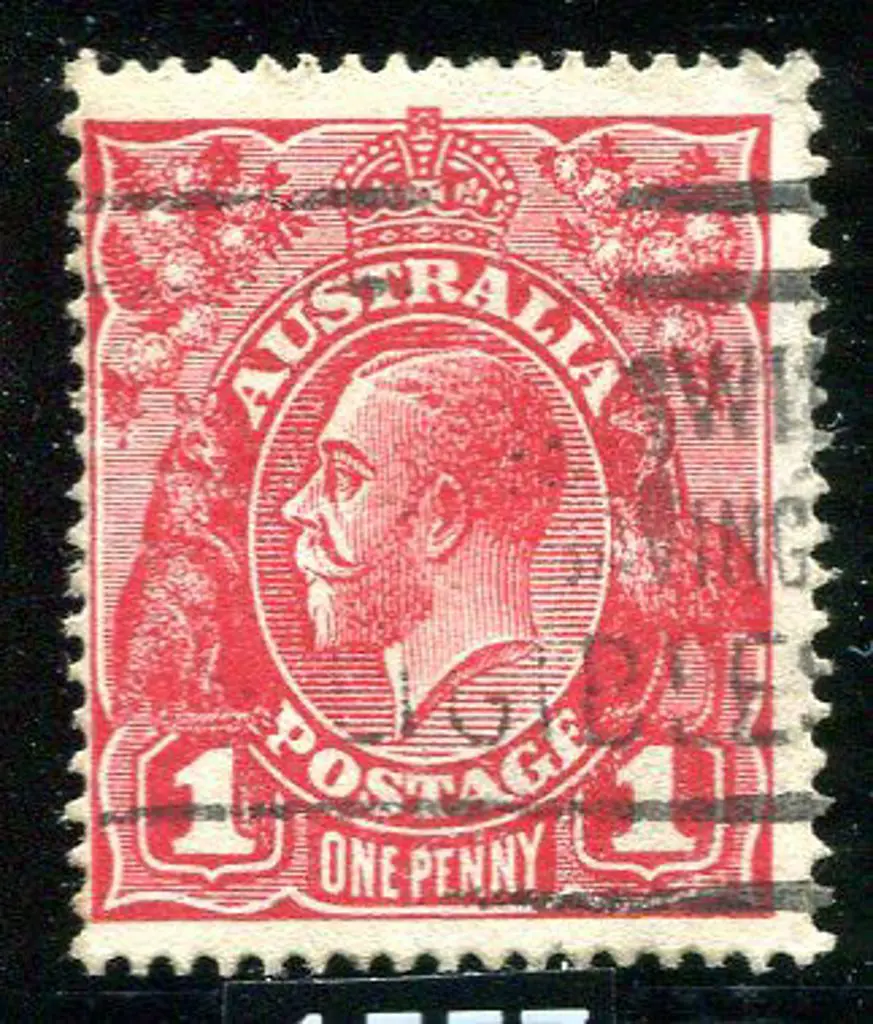 1918-20 Large Multiple Watermark Perf.14 1d deep ... Image 1++