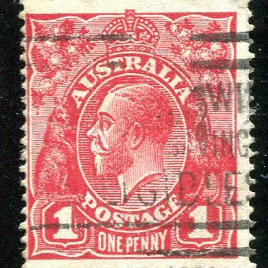 1918-20 Large Multiple Watermark Perf.14 1d deep ...