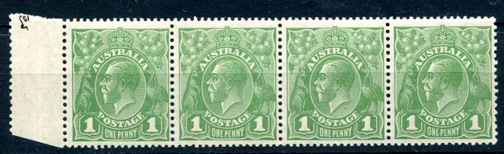1926-30 Small Multiple Watermark Perf. 13½x12½ 1d ... Image 1++