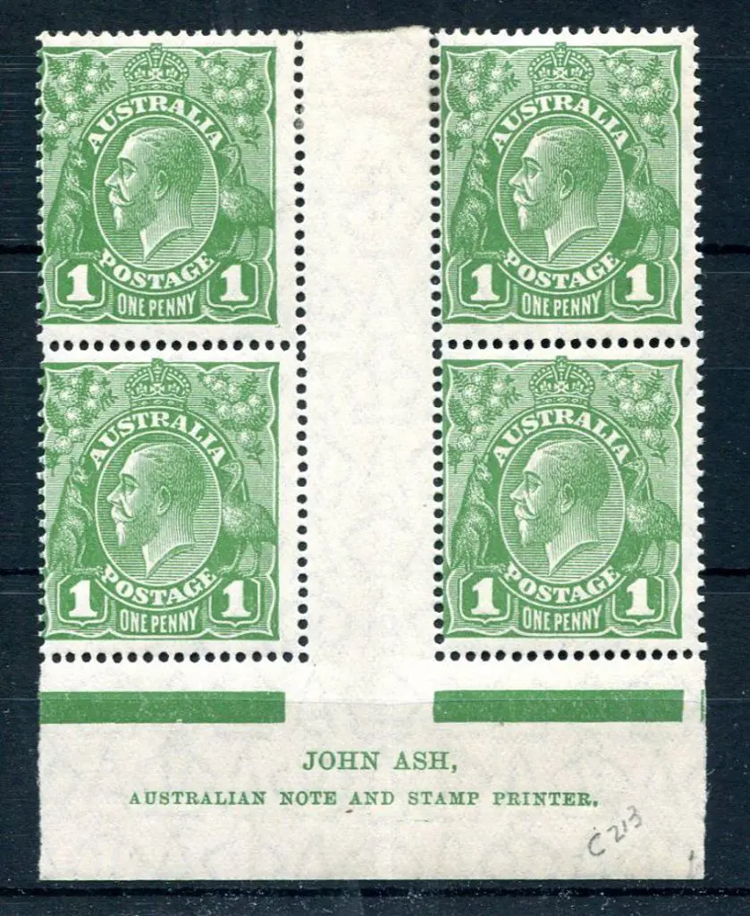 1926-30 Small Multiple Watermark Perf. 14 1d green ... Image 1++