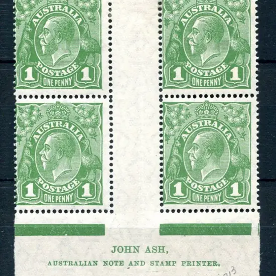 1926-30 Small Multiple Watermark Perf. 14 1d green ...