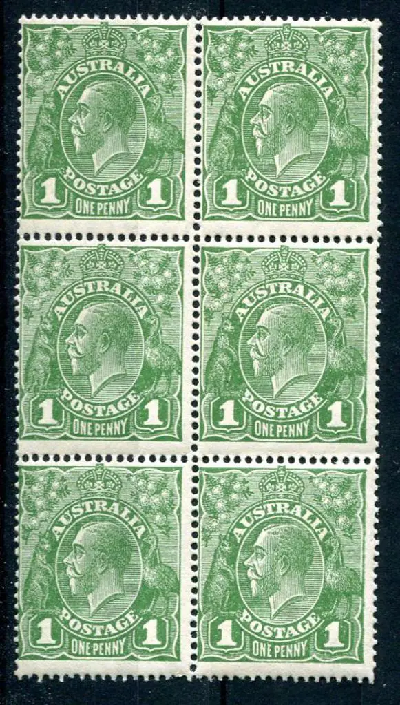 1926-30 Small Multiple Watermark Perf. 14 1d green ... Image 1++