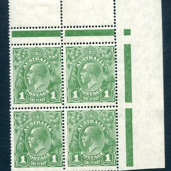 1926-30 Small Multiple Watermark Perf. 14 1d green ...