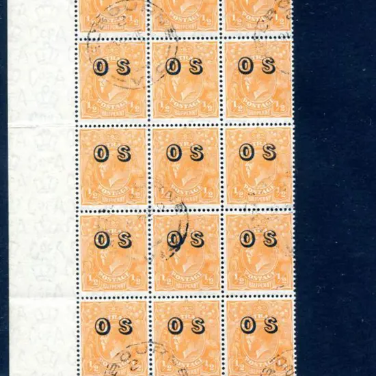 1931-36 CofA ½d orange positional plate block of ...