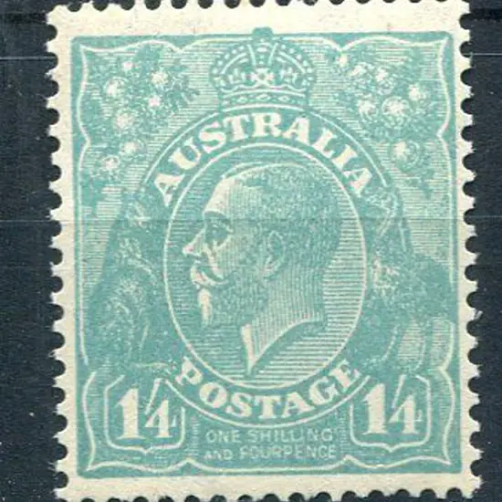 1931-36 CofA 1/4d greenish-blue MLH, centred ...