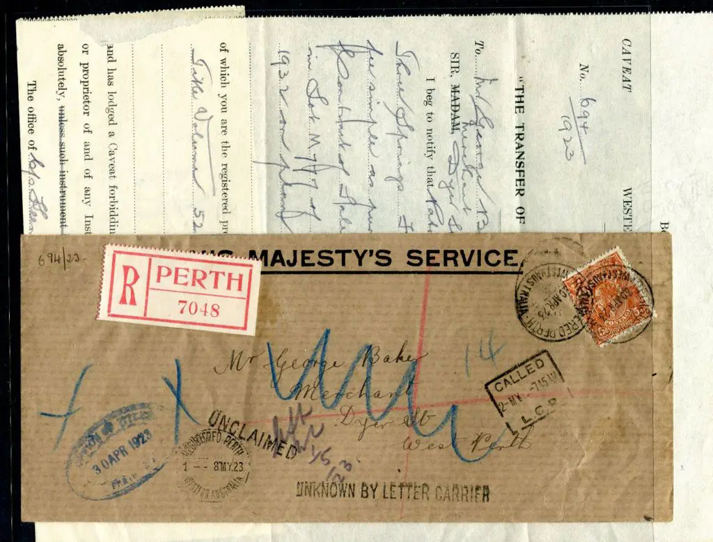 1923 (8th May) OHMS env with 5d bright chestnut on ... Image 1++