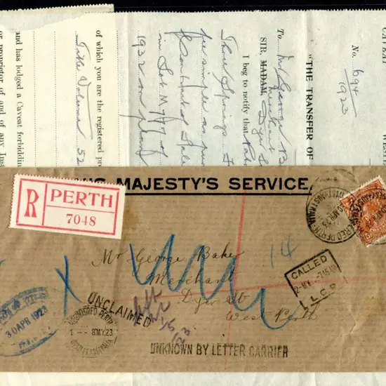 1923 (8th May) OHMS env with 5d bright chestnut on ...