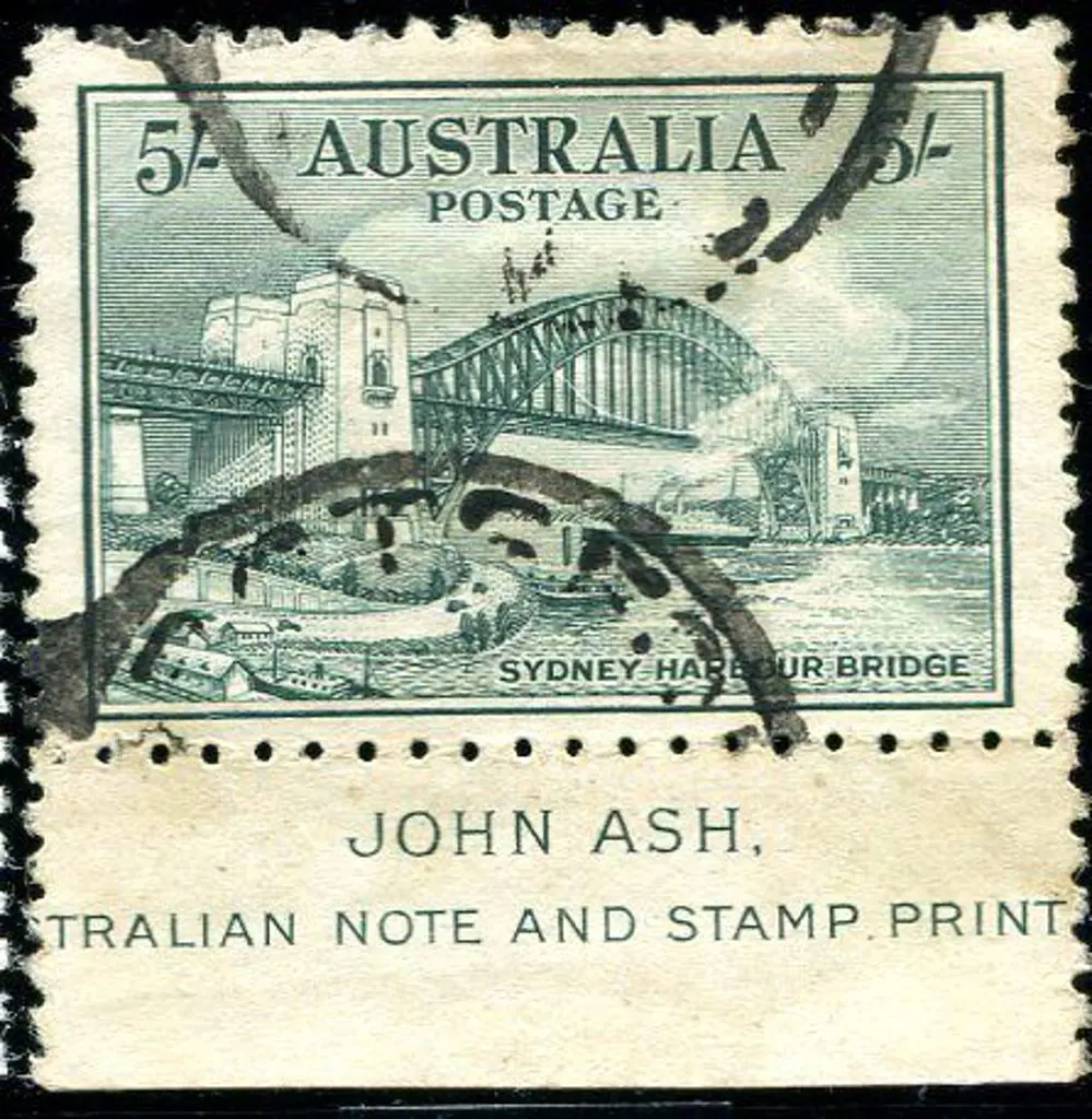 1932 5/- Sydney Harbour Bridge commercially used ... Image 1++