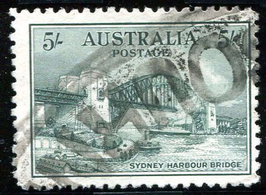 1932 5/- Sydney Harbour Bridge commercially used ... Image 1++