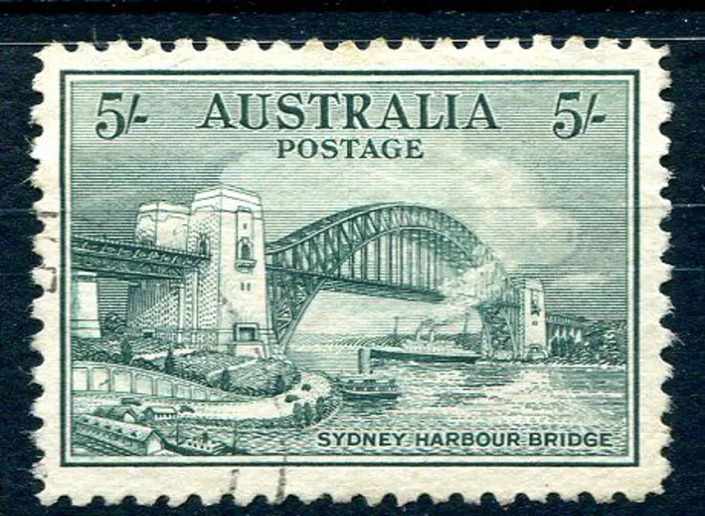 1932 5/- Sydney Harbour Bridge. Fine used/CTO ... Image 1++