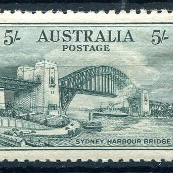 1932 5/- Sydney Harbour Bridge. MLH with even gum ...