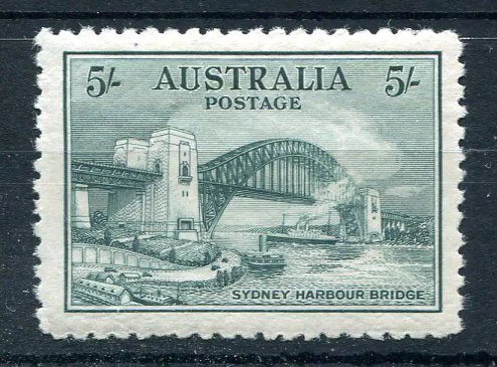 1932 5/- Sydney Harbour Bridge. MUH but a couple ... Image 1++