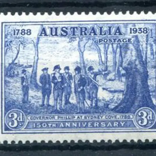 1937 NSW Sesqui set of 3 MUH, the 2d showing "man ...