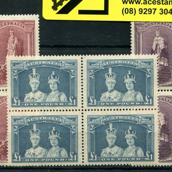 1937/48 Robes set of 3 on thin paper. All blocks ...