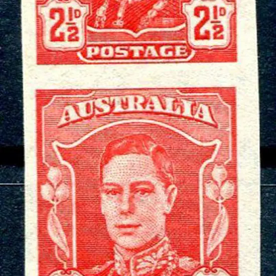 1942/50 2½d scarlet KGVI bottom marginal vertical ...