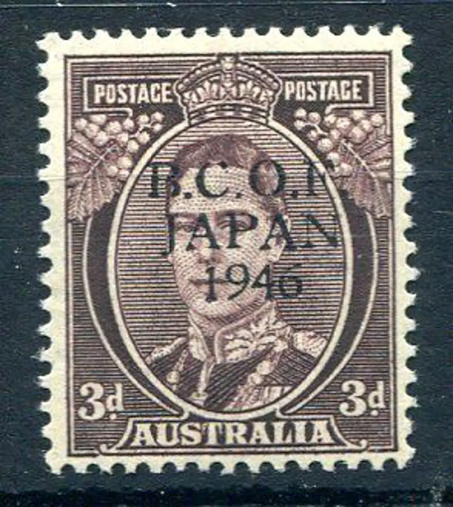 1946/48 BCOF 3d proof ovpt in black with thin type ... Image 1++