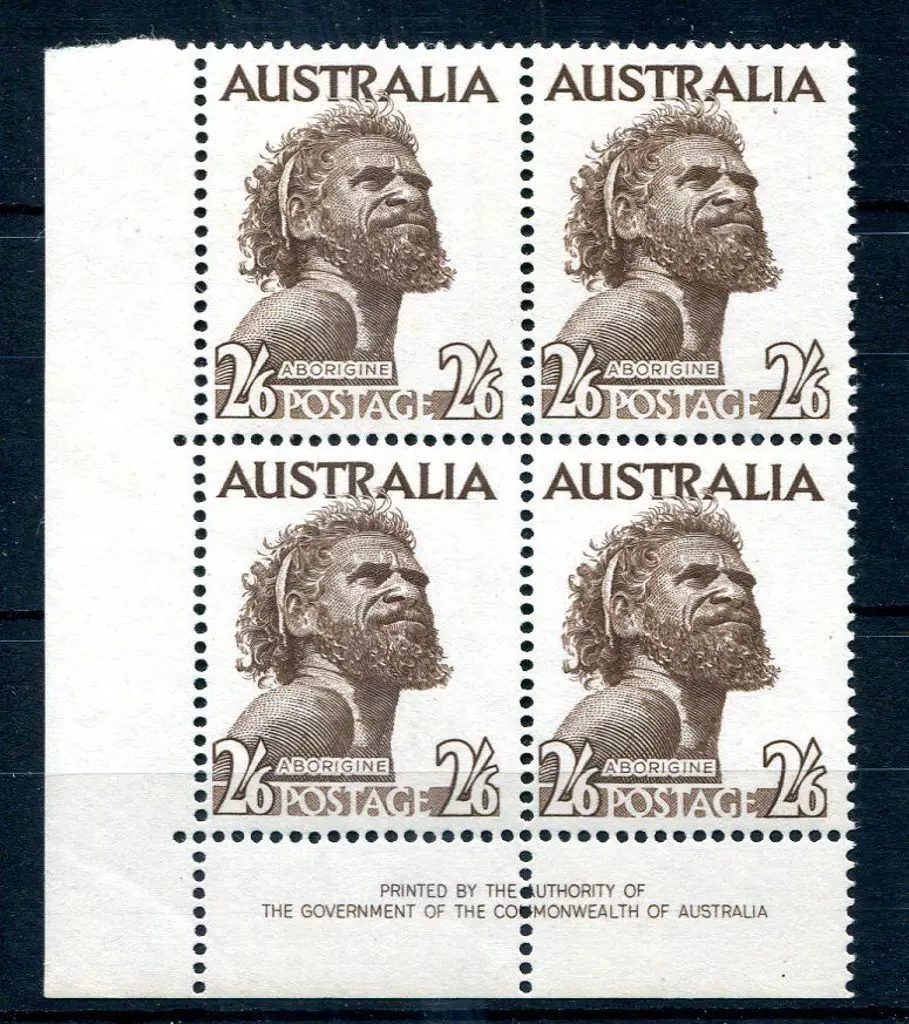 1951 2/6d Aboriginal Art Emergency printing in "By ... Image 1++