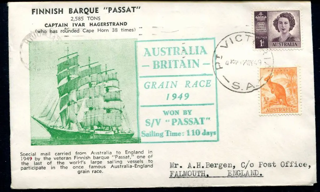 1949 (12th May) Australia to Britain Grain Race ... Image 1++