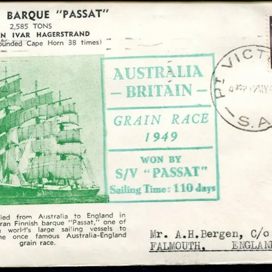 1949 (12th May) Australia to Britain Grain Race ...