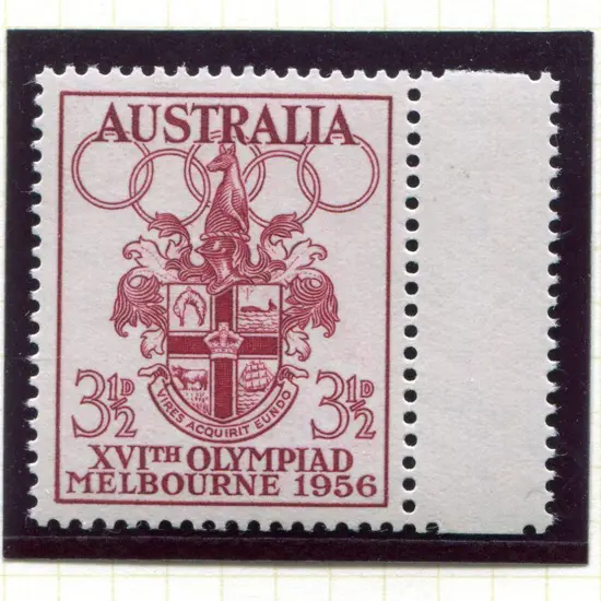 1956 3½d carmine-lake Olympics prepared for use ...