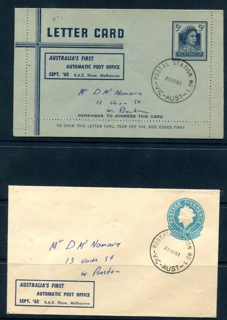 1962(21st Sept) 5d QEII Lettercard & 5d Envelope ... Image 1++