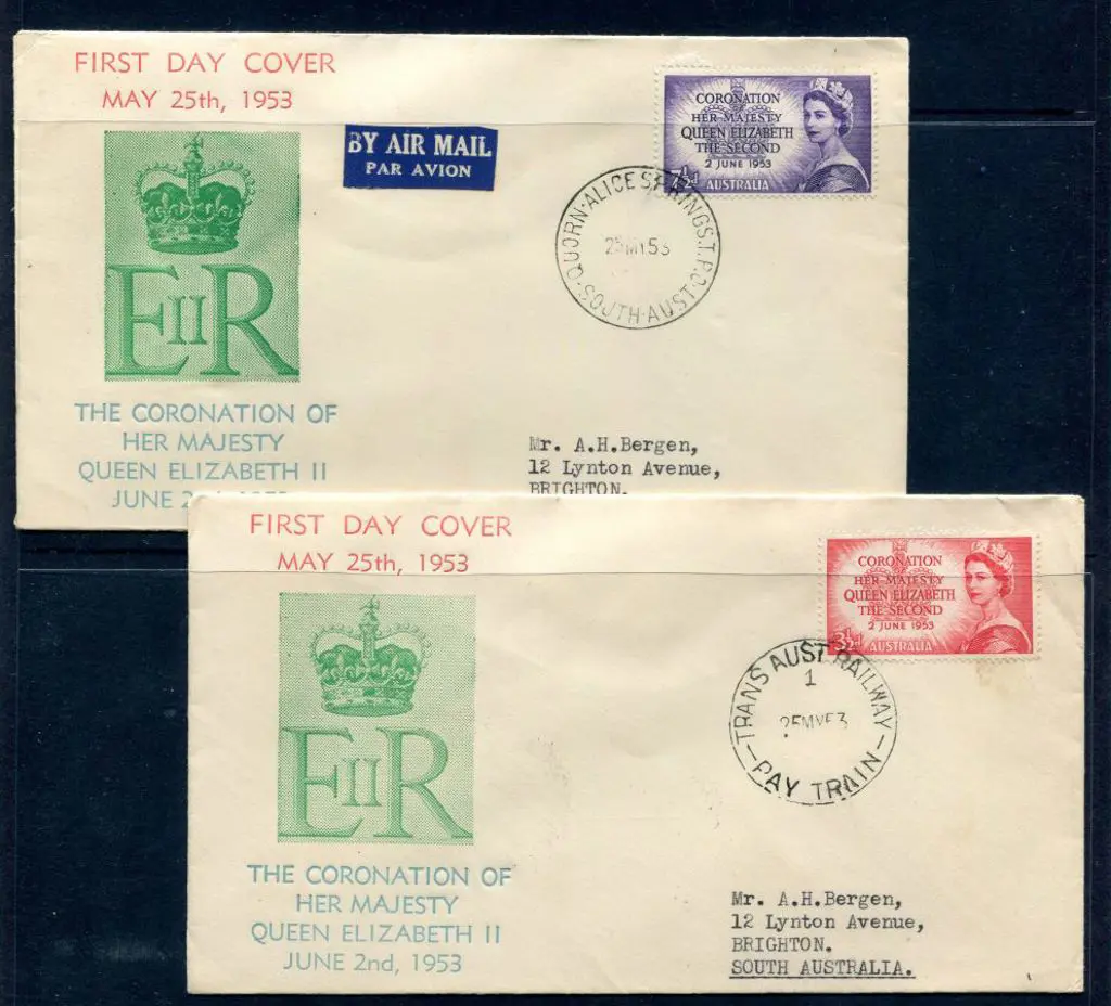 1953 (25th May) 3½ & 7½ Coronation Arthur Bergen ... Image 1++