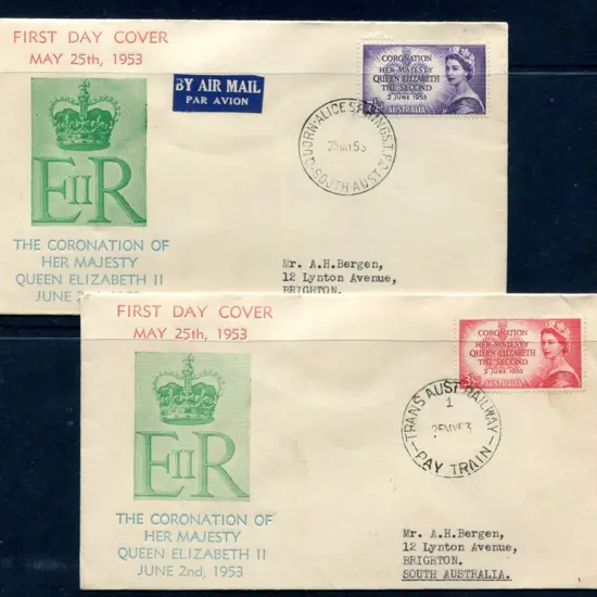 1953 (25th May) 3½ & 7½ Coronation Arthur Bergen ...