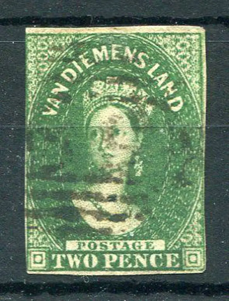 1855 2d green imperf with full margins top & ... Image 1++