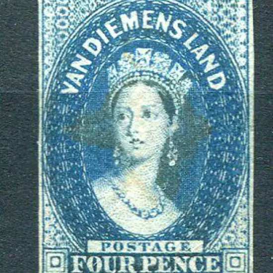 1855 4d deep blue with four close but even clear ...