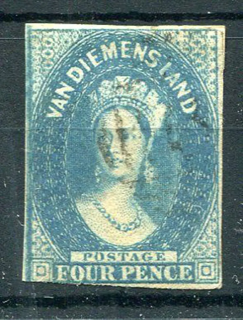 1855 4d blue imperf with close but clear margins. ... Image 1++