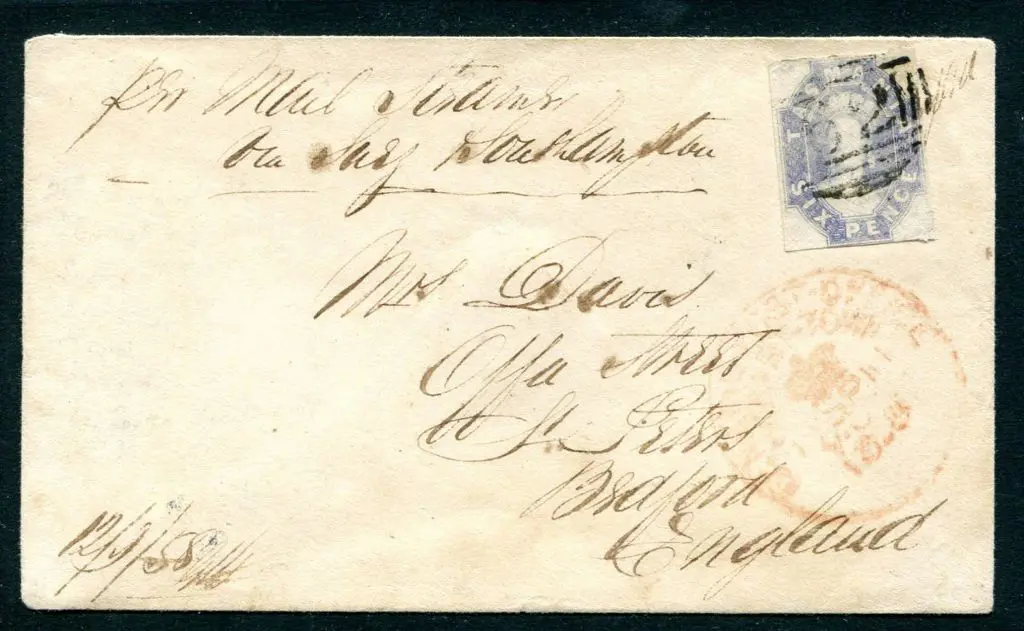 1858 (12th Sept) cover to Bedford, England with ... Image 1++