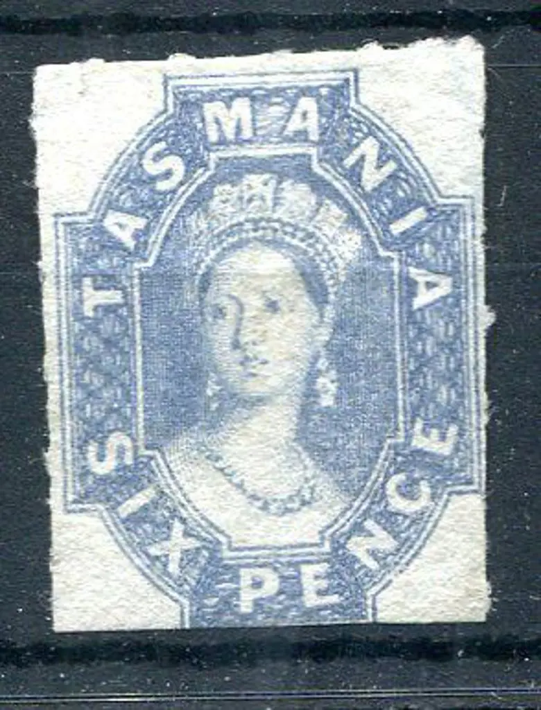 1863 6d dull lilac rouletted 3 sides & cut ... Image 1++