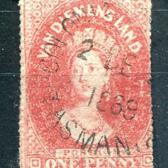 1865 1d carmine serrated perf 19. Very fine used ...