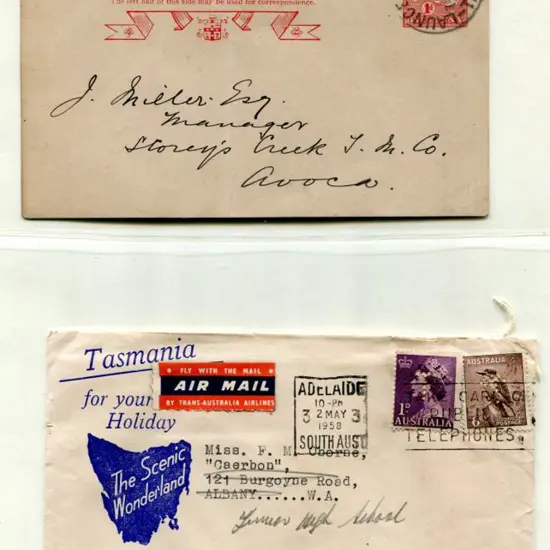 1914 1d red, Die II kangaroo postcard (P26) ...