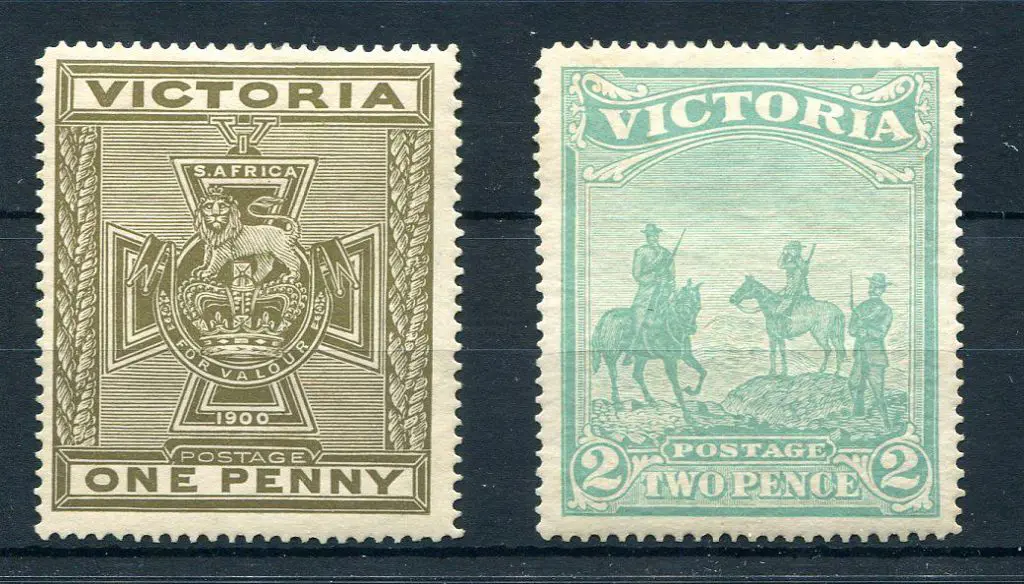 1900 Empire Patriotic Fund MLH pair. 2d (2/-) val ... Image 1++