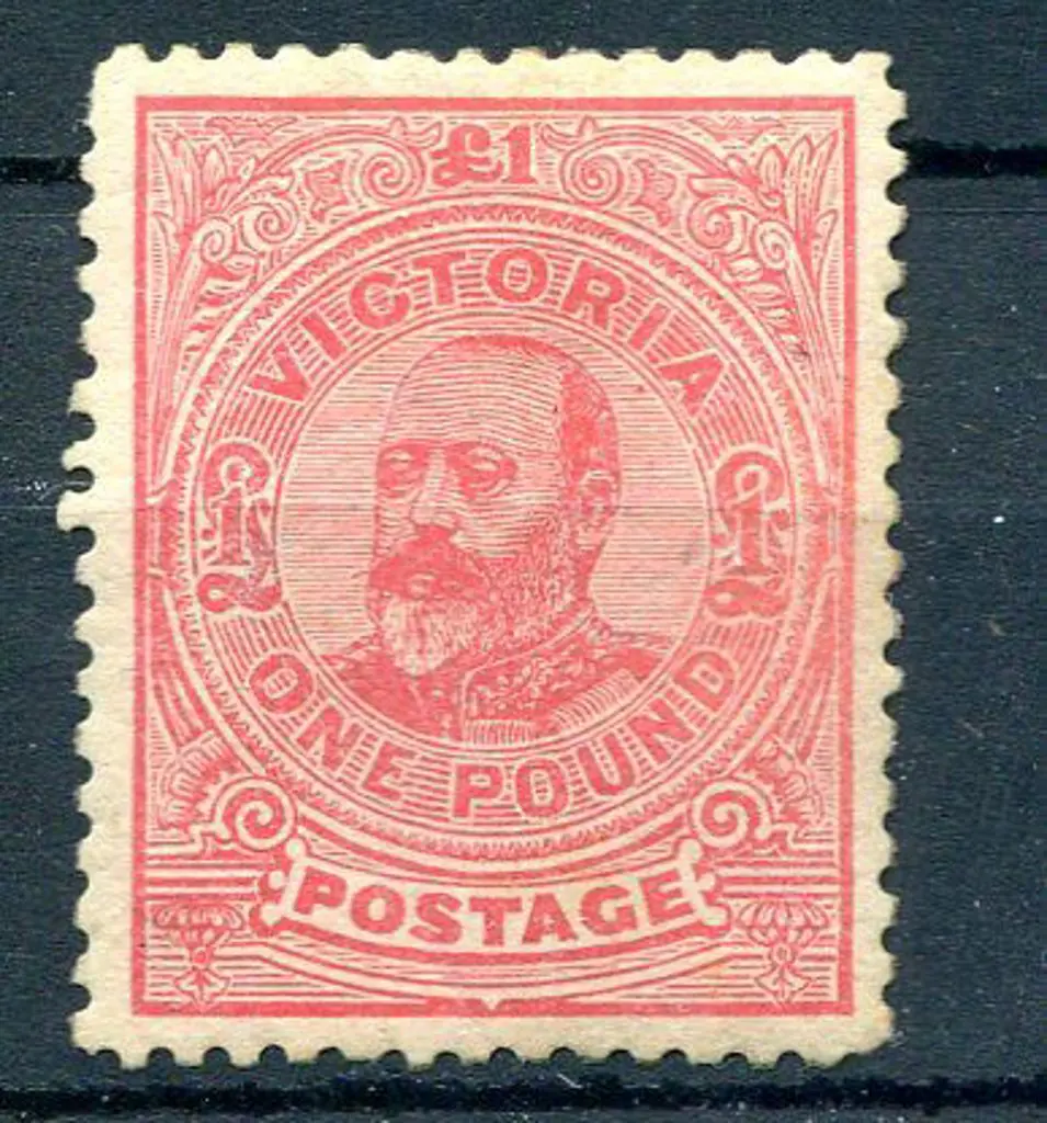 1901/10 £1 rose KEVII, perf 11. MLH with good ... Image 1++