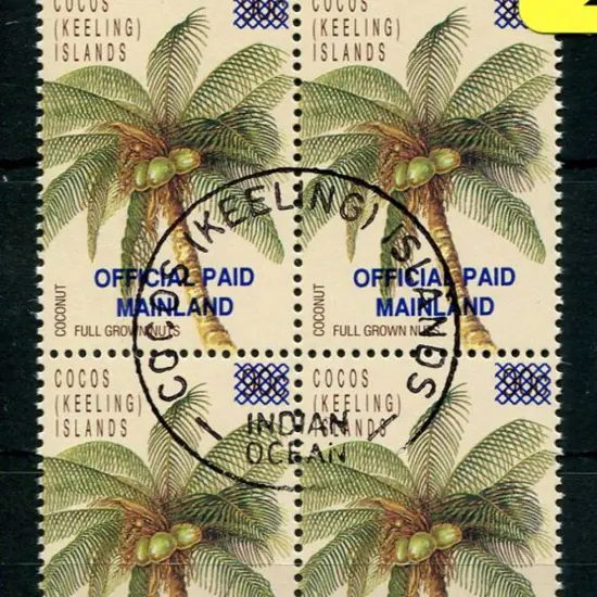 1991 (43c) on 90c Coconut Official overprinted ...
