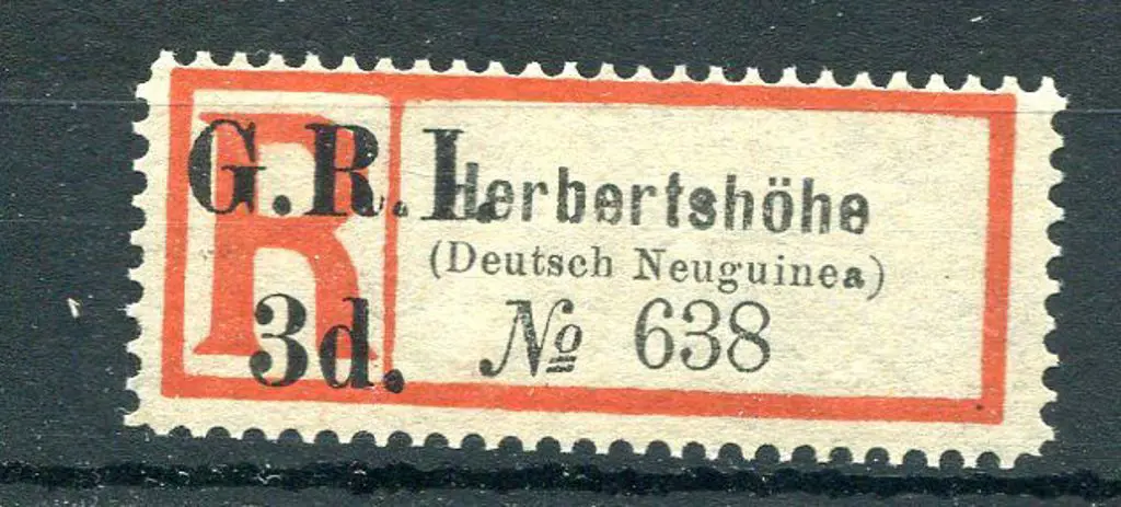 1915 "G.R.I. 3d." Surcharge on "Herbertshohe" ... Image 1++