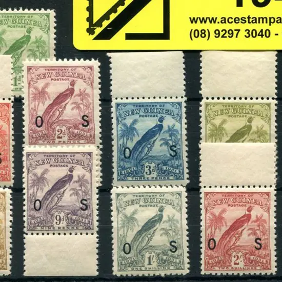 1931 BOP ovptd "OS" set to 5/-. Superb MUH with6 ...
