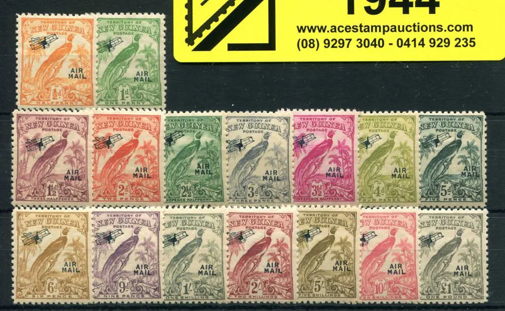1932/34 BOP set of 16 to £1 ovptd "Air Mail". Fine ... Image 1++