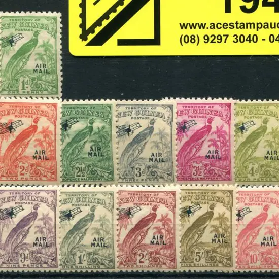 1932/34 BOP set of 16 to £1 ovptd "Air Mail". Fine ...
